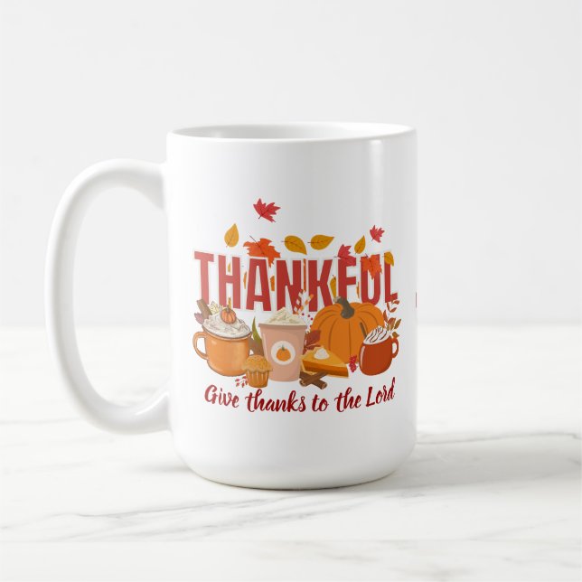 Caneca De Café OBRIGADO Pumpkin Christian Thankington (Esquerda)