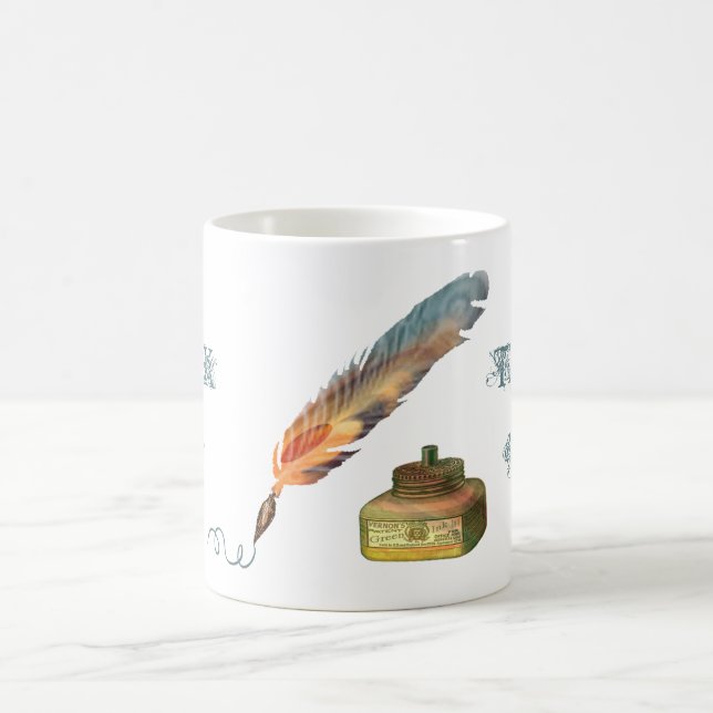 Caneca De Café Obrigado que da caneta da pena você agride (Centro)