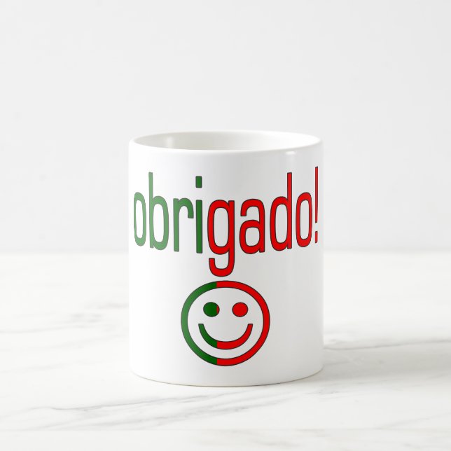 Caneca De Café Obrigado que português dos presentes você Obrigado (Centro)