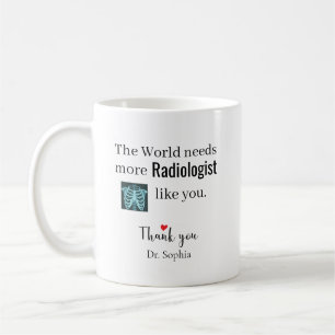 Caneca De Café Obrigado Radiologista Nome Personalizado