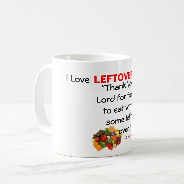 Caneca De Café Obrigado Senhor pela Comida de comer! (Frente Esquerda)