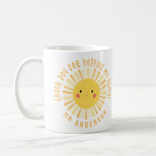 Caneca De Café Obrigado sunshine você professora elegante moderna