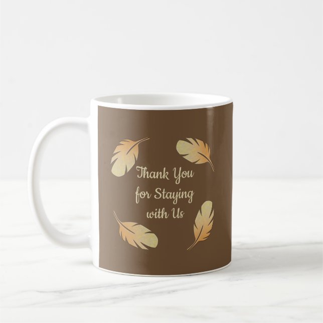 Caneca De Café Obrigado Token de Aplicação de Aluguer de Férias C (Esquerda)