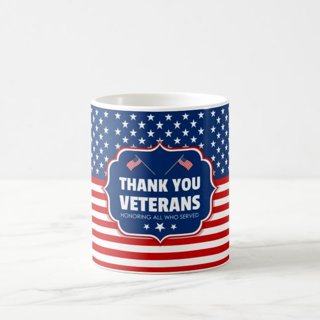Caneca De Café Obrigado Veteranos (Centro)