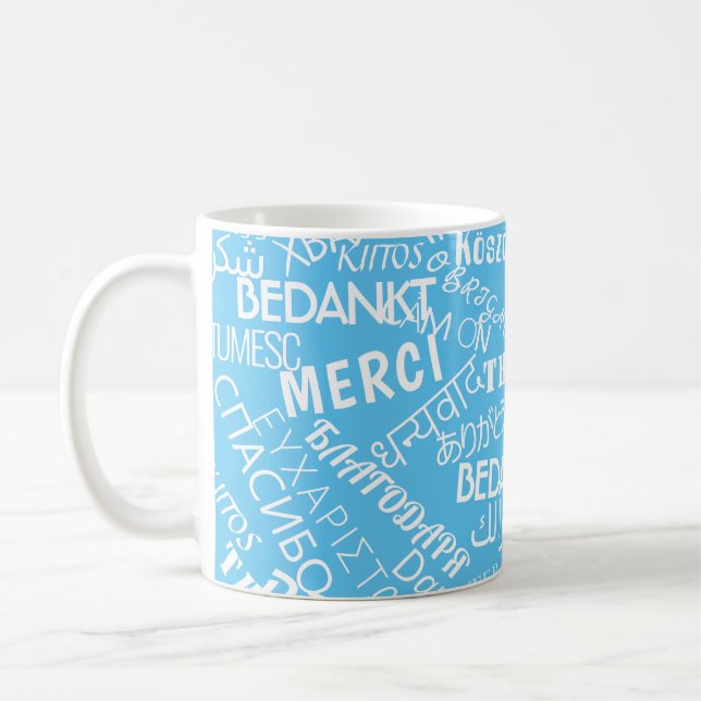 Caneca De Café ObrigadoCanecas de Café Presente Multi Idioma Pala (Esquerda)