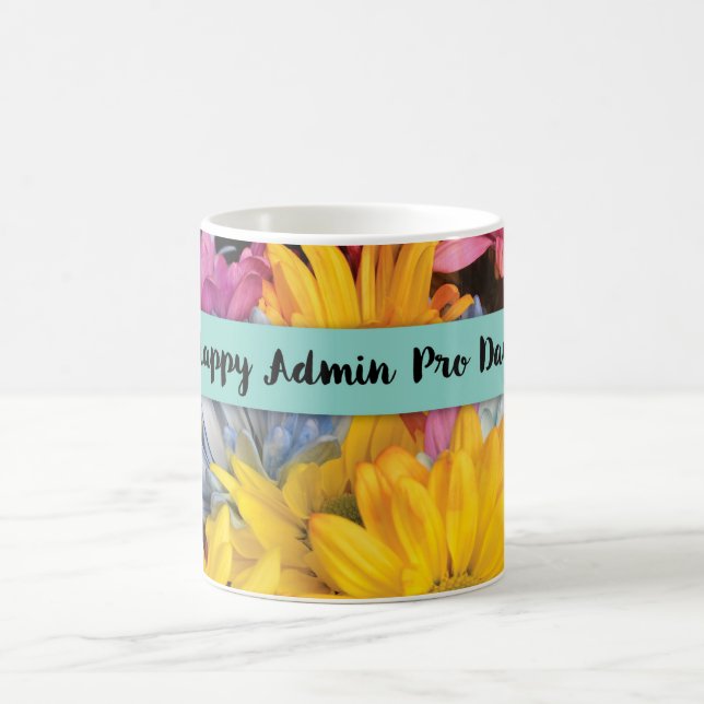 Caneca De Café Obrigados Admin Pro Day Gerbera Daisies (Centro)