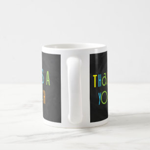 Caneca De Café Obrigados Coloridos Um Monte Obrigado