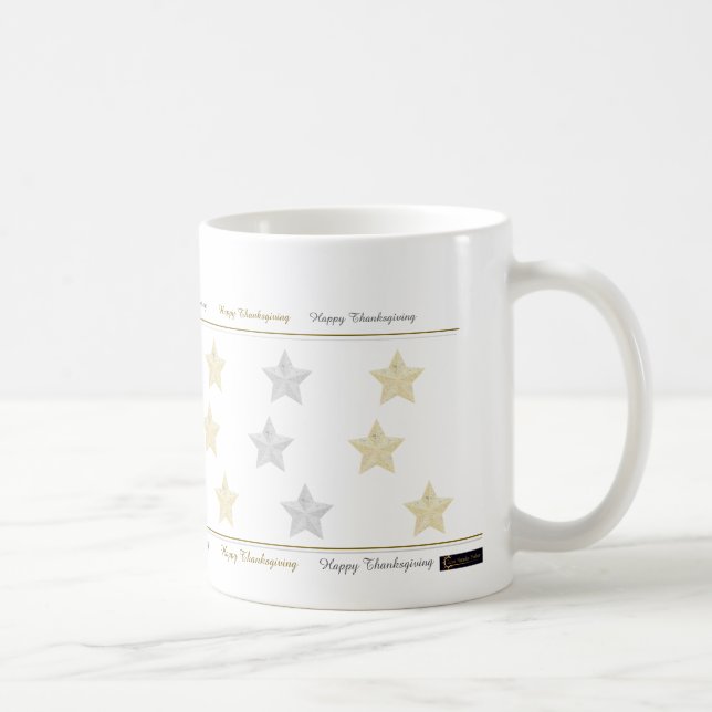 Caneca De Café Obrigados Dando Estrelas de Mug (Direita)