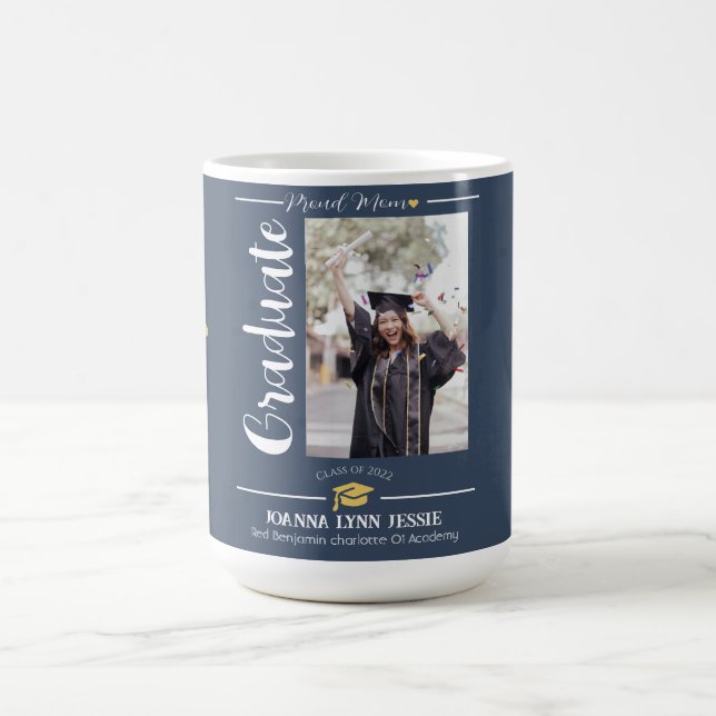 Caneca De Café Obrigados de Boné de ouro para graduação simples m (Centro)