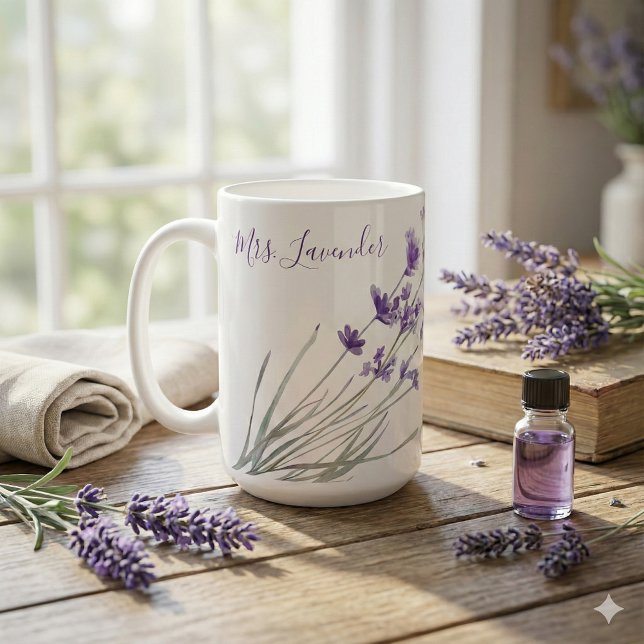 Caneca De Café Obrigados Para Me Ajudar A Bloom Mug (Thank a special teacher with this, "Thanks for helping me bloom" lavender mug! )