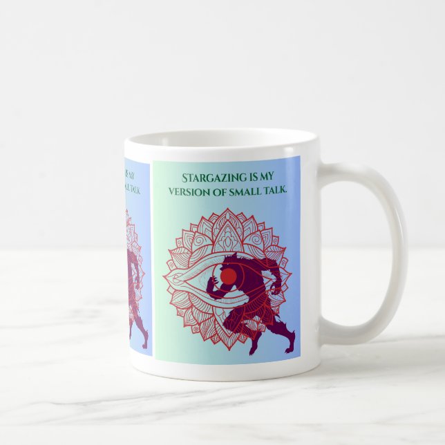 Caneca De Café "Observação de Estrelas é Minha Conversa Fiada" Ar (Direita)