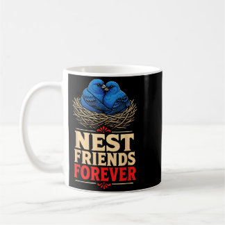 Caneca De Café Observação de Pássaros Amigos do Ninho para Sempre