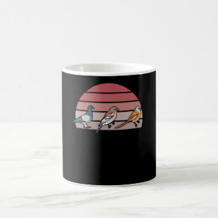 Caneca De Café Observação de Pássaros Retro