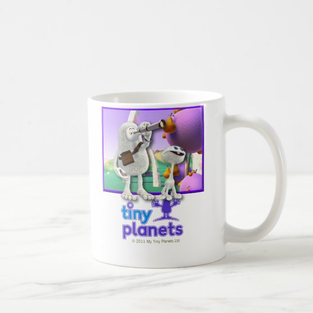 Caneca De Café Observador minúsculo de Flocker dos planetas (Direita)
