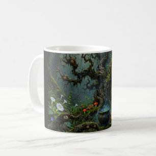 Caneca De Café Observadores no Bosque das Bruxas Caldeirão de Gat