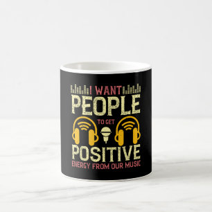 Caneca De Café Obtenha Energia Positiva Com Nossa Música