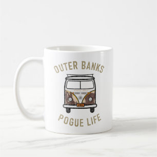 Caneca De Café OBX Van Pogue Life Dourado Vintage