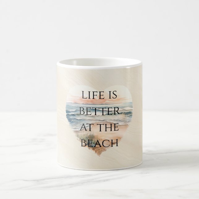 Caneca De Café Ocean Beach Coastal   (Centro)