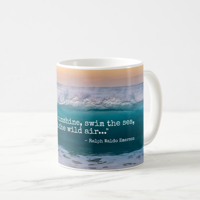Caneca De Café Ocean Beach Wave Emerson Cote Tea ou (Frente Esquerda)