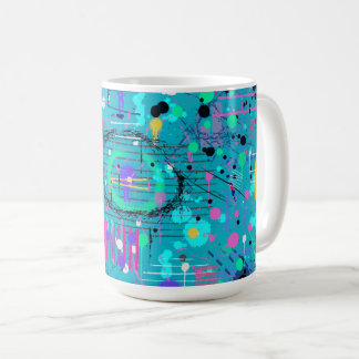 Caneca De Café Ocean Bubbles: Maximalist Art