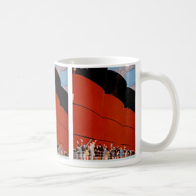 Caneca De Café Ocean Liner Bon Voyage (Direita)