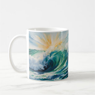Caneca De Café Ocean Waves Sunshine Beach Art