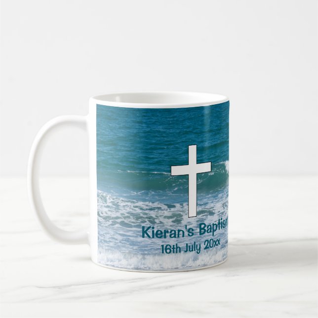 Caneca De Café Oceano Baptism Keepsasasaame Fosco Coffee Mug (Esquerda)