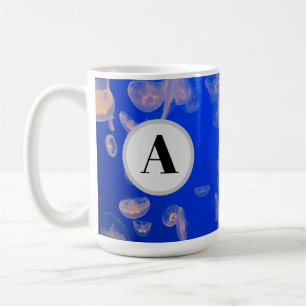 Caneca De Café Oceano de Fotografia de Água-Viva Monograma