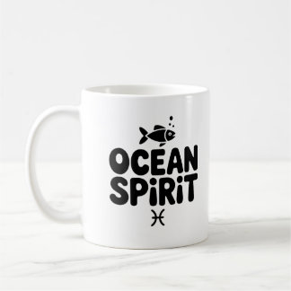 Caneca De Café Oceano Espírito Mug - Peixes Zododíaco Café Cup