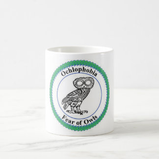 Caneca De Café Ochlophbia: Medo das corujas