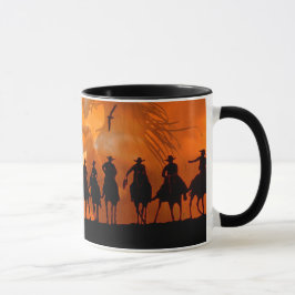 Caneca de café ocidental do rancho do cavalo do