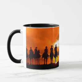 Caneca de café ocidental do rancho do cavalo do