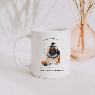 Caneca De Café October Birth Month Girl | Monogram 