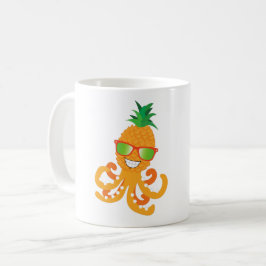 CANECA DE CAFÉ OCTÓPIO DE PINEAPPLE TROPICAL EXÓTICO ENGRAÇADO