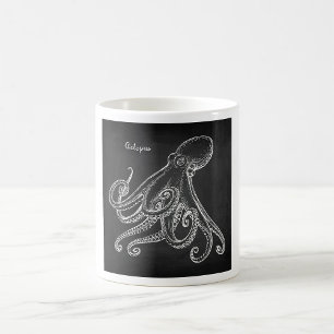 Caneca De Café Octopus Sketch