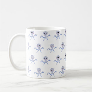 Caneca De Café Octopus sob o padrão das crianças do mar