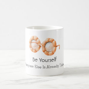 Caneca De Café Óculos de Abóbora Seja Você Mesmo