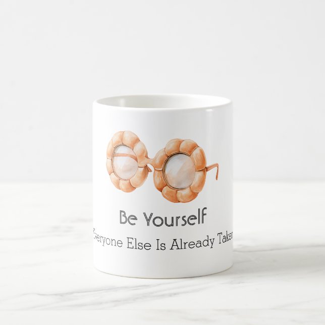 Caneca De Café Óculos de Abóbora Seja Você Mesmo (Centro)