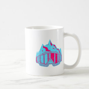 Caneca De Café Óculos de Esqui Snowboard Retro Vintage 80s 90s Es
