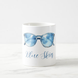 Caneca De Café Óculos de Sol Blue Skies