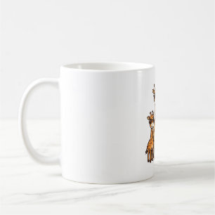 Caneca De Café Óculos de Sol da Família de Girafa Legal com Grava