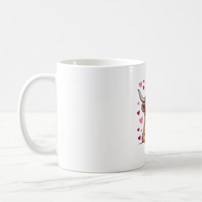 Caneca De Café Óculos de Sol de Cowboy das Terras Altas Fofo para (Esquerda)
