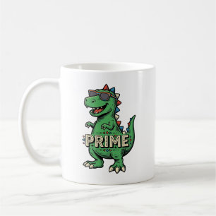 Caneca De Café Óculos de sol de dinossauro vintage camisa de dese