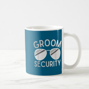 Caneca De Café Óculos de sol de segurança para o noivo despedida