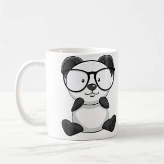 Caneca De Café Óculos de Sol Panda Tema Amante de Panda