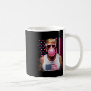 Caneca De Café Óculos de sol rosa chiclete Trump bandeira EUA eng