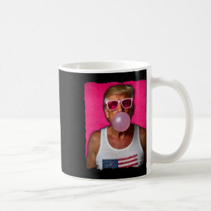 Caneca De Café Óculos de sol rosa chiclete Trump bandeira EUA eng