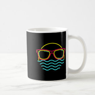Caneca De Café óculos de sol vintage dos anos 80 sinal de férias