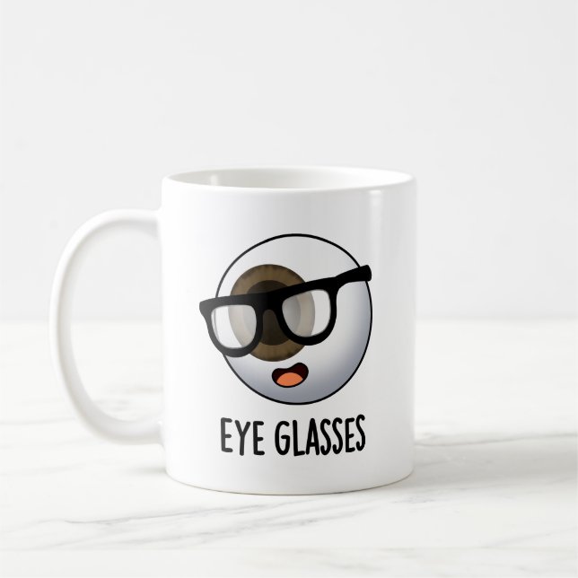 Caneca De Café Óculos Engraçados Piadas de Olho  (Esquerda)
