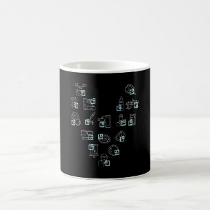 Caneca De Café Óculos Optican do Coração